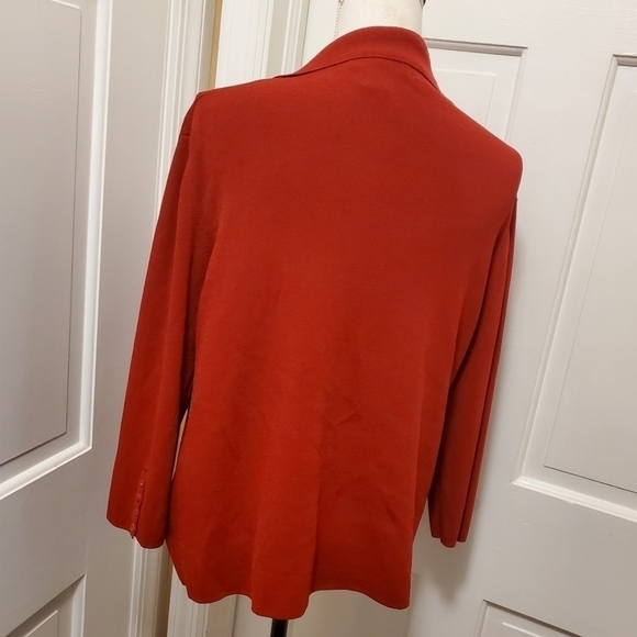 Due per Due Collection Dark Red Button Front Cardigan rayon/nylon Size Large - Picture 3 of 8
